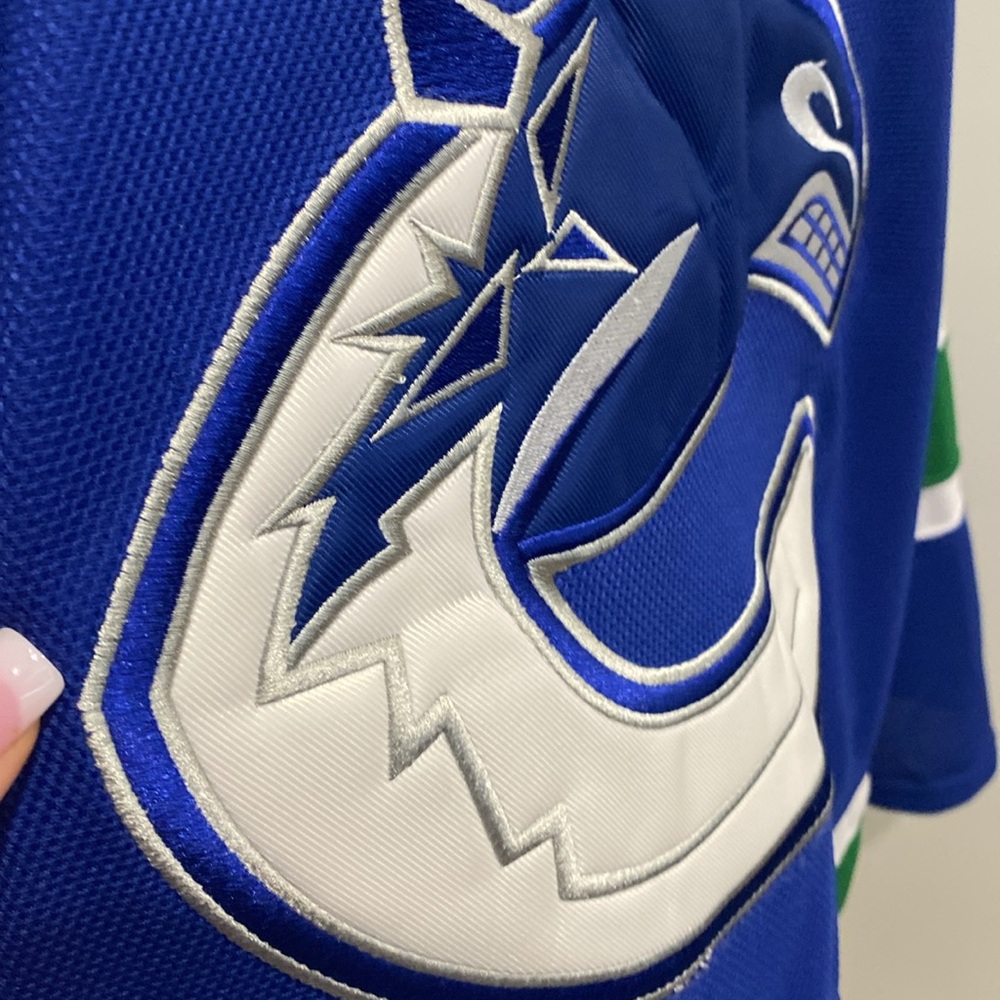 🏒HOST PICK 🏒REEBOK LUONGO VANCOUVER CANUCKS NHL CENTER ICE JERSEY Hall of Fame - Picture 9 of 12